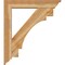Ekena Millwork Merced Traditional Rough Sawn Bracket w/ Offset Brace, Western Red Cedar, 6"W x 30"D x 34"H BKT0604X30X34MRC01RWR - alternate 3